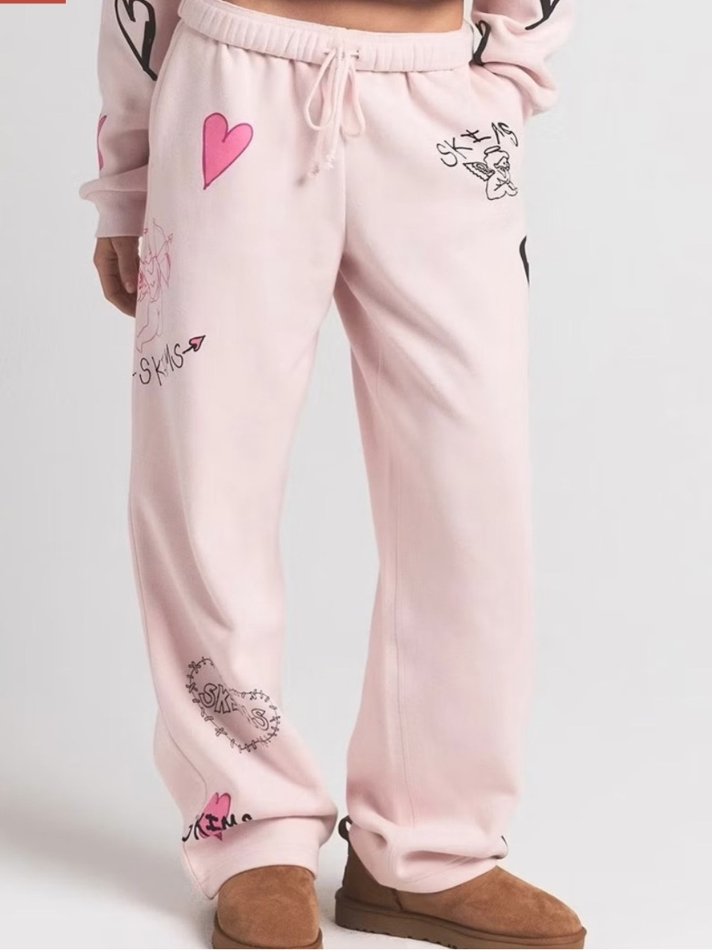 Skims NWT Valentines Day Barely Pink Angel Sweatpants Sz XS